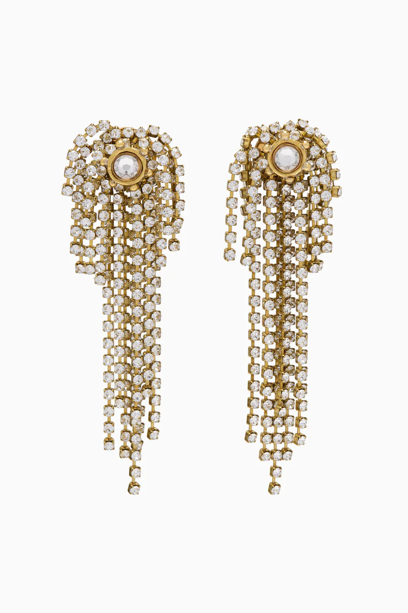 Large Crystal Chandelier Earring - Crystal | Ulla Johnson