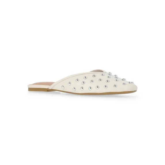 Time and Tru Women's Studded Faux Leather Mules | Walmart (US)