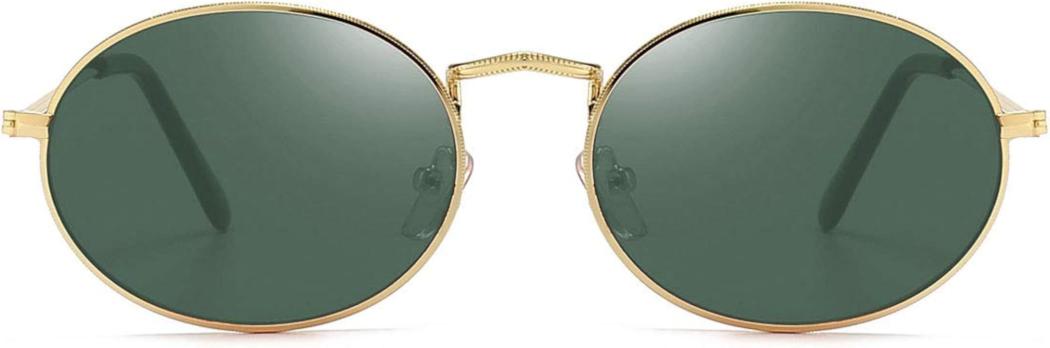 Dollger Oval Sunglasses for Women Vintage Metal Frame Glasses Anti Reflective Retro Eyeglasses Un... | Amazon (US)