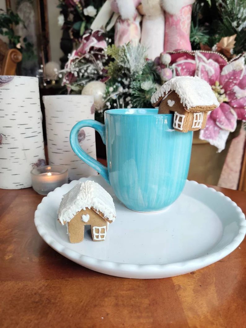 Edible Mini Gingerbread House Snow Top Mini Gingerbread - Etsy | Etsy (US)
