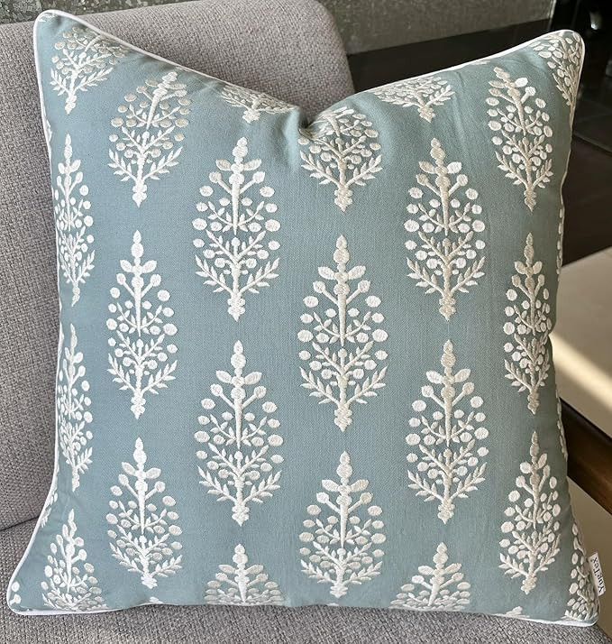 YugTex Chandni Paiseley Embroiderd Decorative Square Accent Throw Pillow Cover - Sofa, Chair, Cou... | Amazon (US)