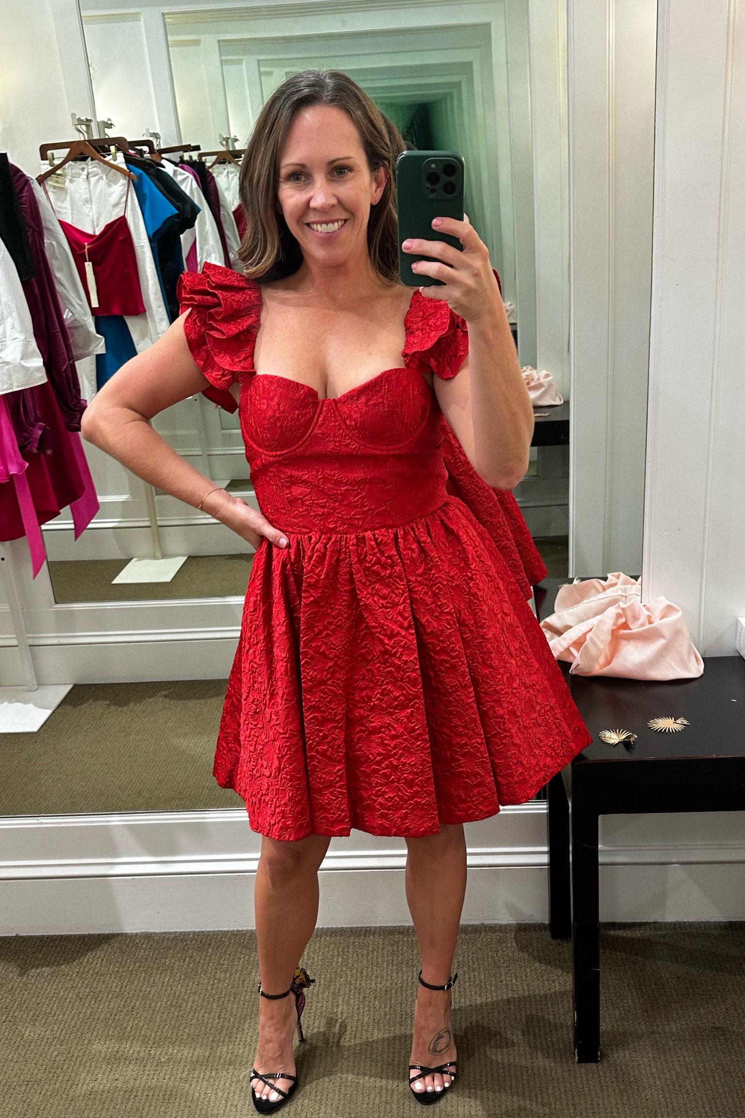Having a Carrie Bradshaw moment 💁🏻‍♀️

Little red dress, Alice + Olivia, wedding guest, date night 

Buy now and wear for the holidays! 

#LTKHoliday #LTKstyletip