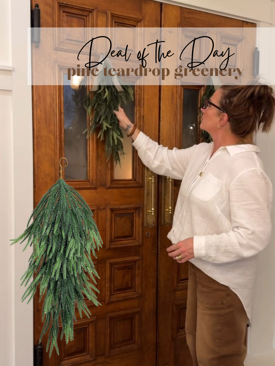 Our Norfolk pine teardrop greenery swags are currently on sale from Amazon. It's a great time to grab them at a great price before seasonal prices increase.  

 #LTKSeasonal #LTKHome #LTKSaleAlert