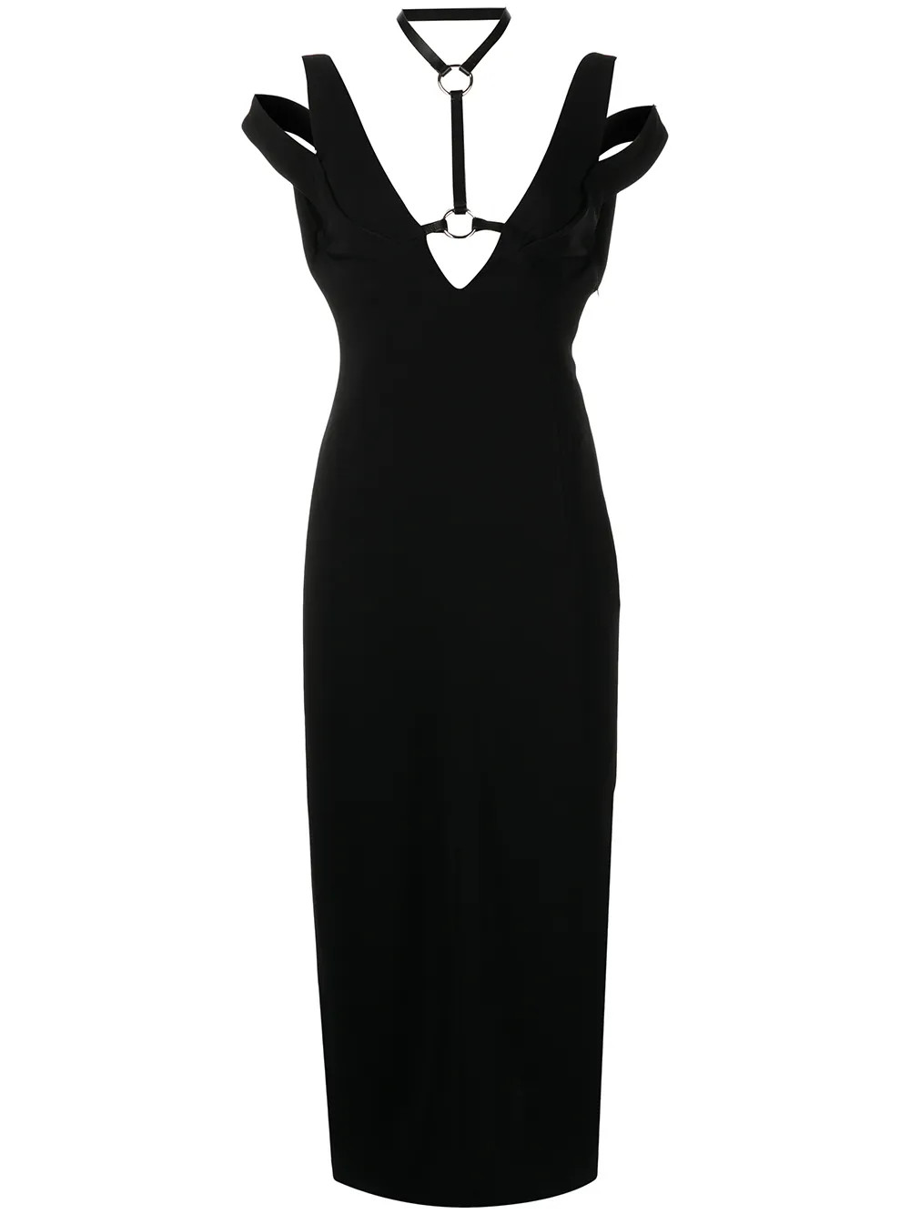 Monse strap-detail Midi Dress - Farfetch | Farfetch Global