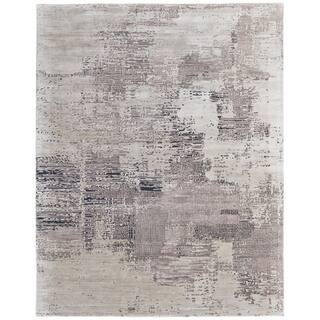 10 ft. x 14 ft. Brown Black and Tan Abstract Hand Tufted Area Rug | The Home Depot