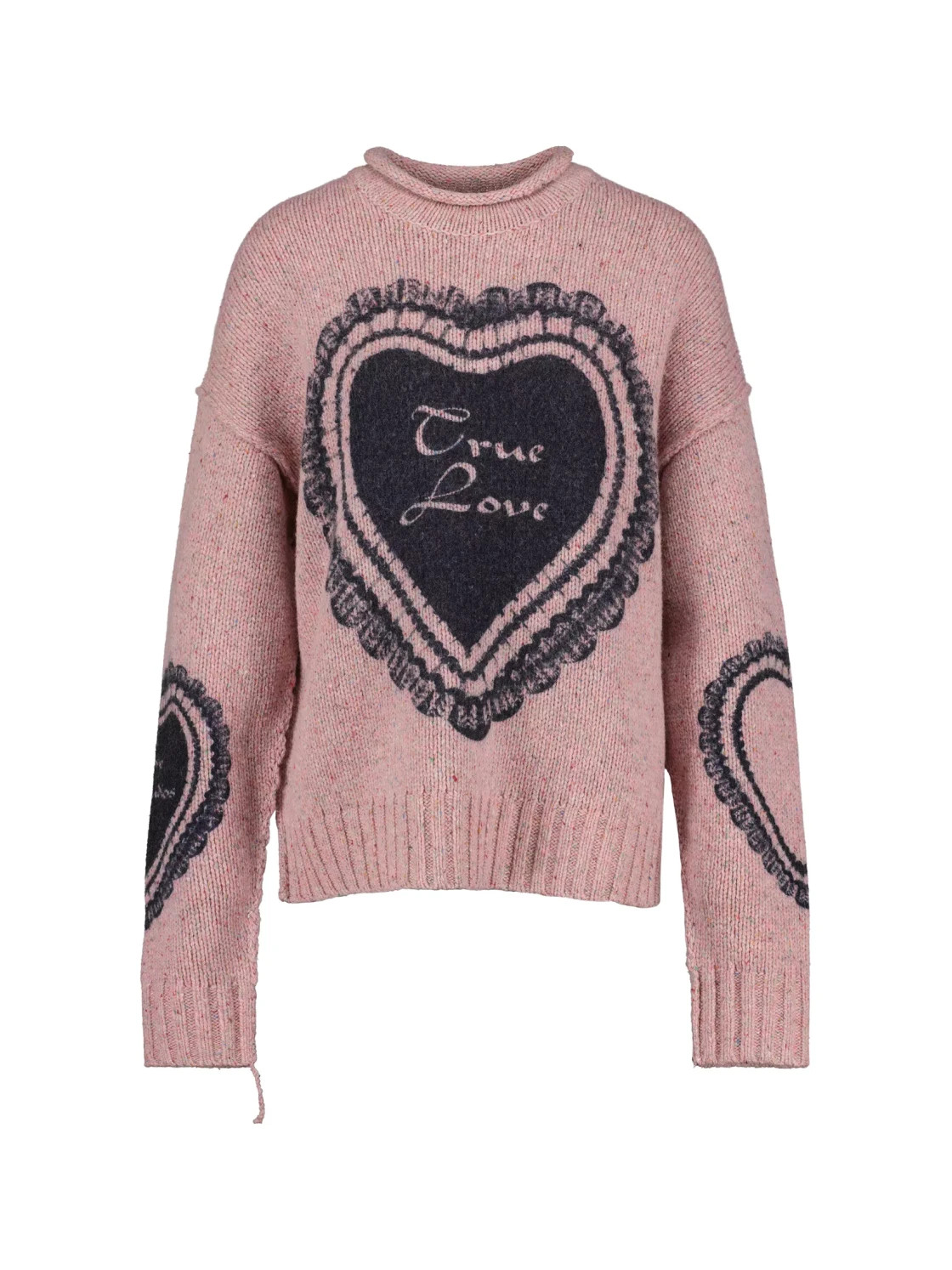 heart-print chunky-knit jumper | Senser US