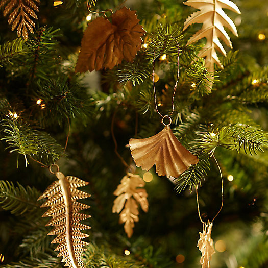 Leafy Brass Ornaments, Set of 24 | Terrain