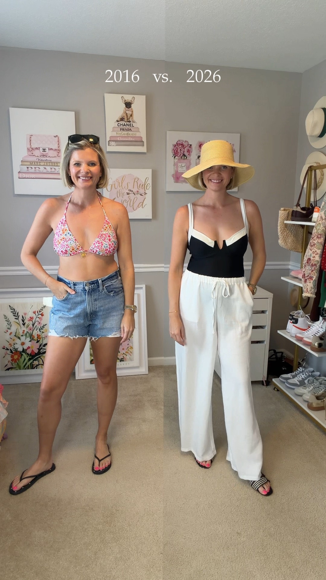 Two piece bikini with matching skirt TTS (size large)
One piece swim TTS (M)
Long line pants TTS (wearing size large)