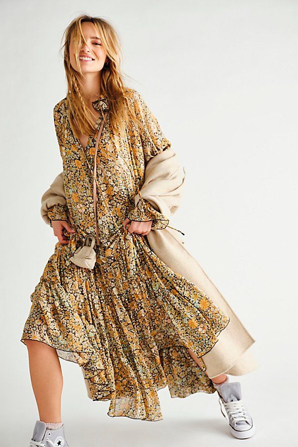 Feeling Groovy Maxi Dress by Free People, Black Combo, L | Free People (Global - UK&FR Excluded)