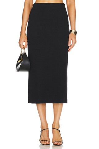 Enza Costa Textured Skirt in Black from Revolve.com | Revolve Clothing (Global)