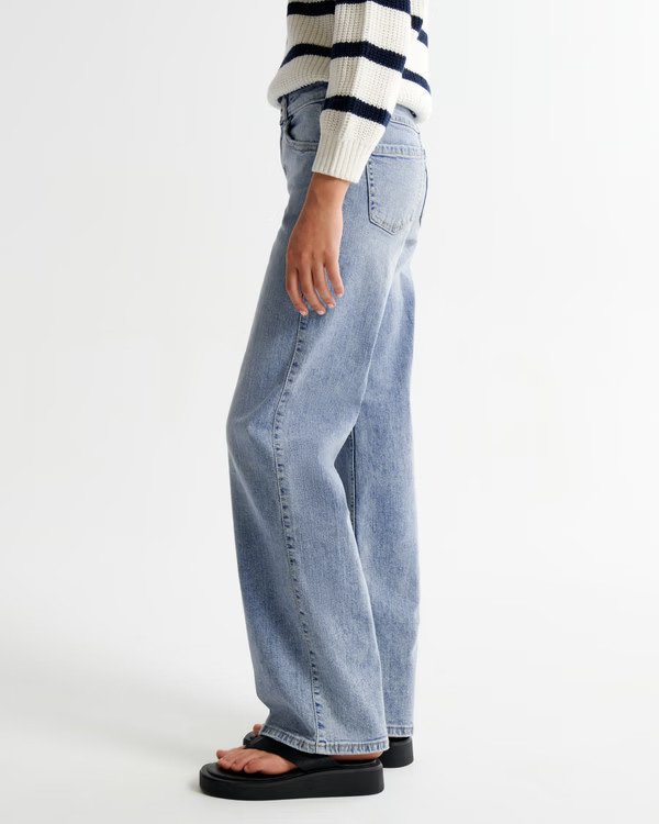girls high rise wide leg jeans | girls bottoms | Abercrombie.com | Abercrombie & Fitch (US)