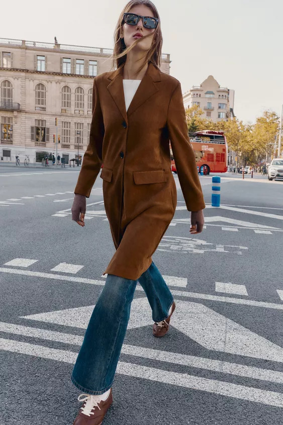 FAUX SUEDE TAILCOAT | Zara US