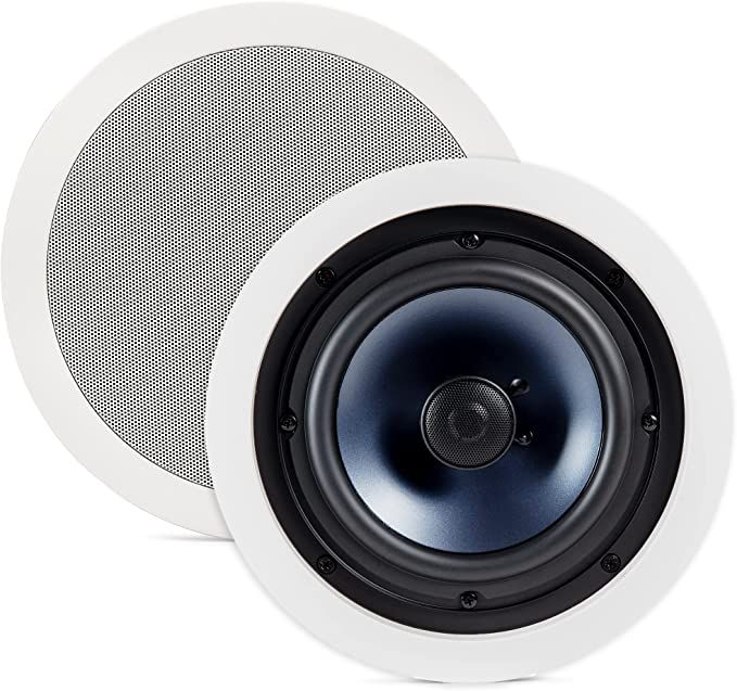 Polk Audio RC80i 2-way Premium In-Ceiling 8" Round Speakers, Set of 2 Perfect for Damp and Humid ... | Amazon (US)