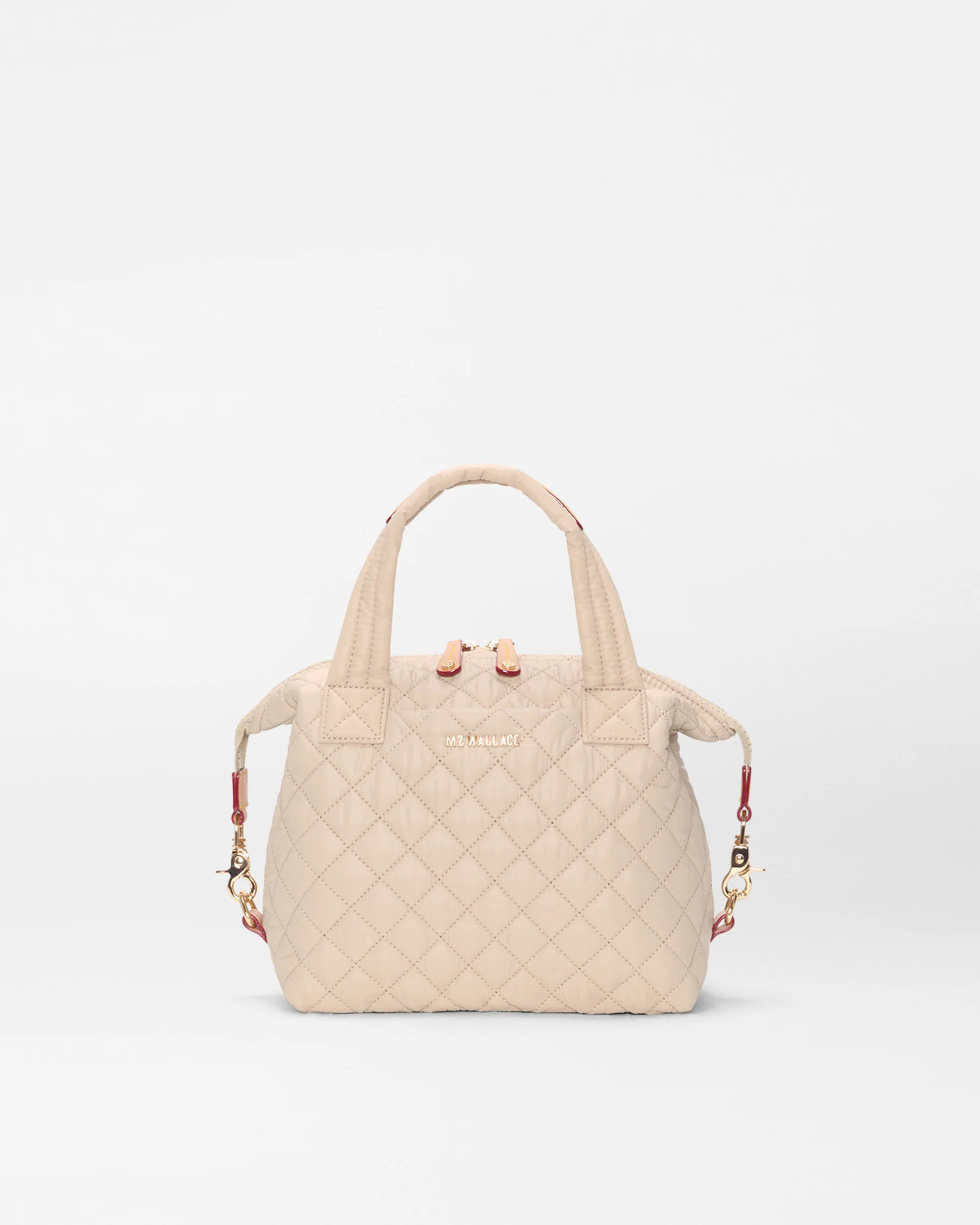 MZ Wallace Buff Ivory Sutton Deluxe II Small Handbag - Luxury Quilted Bag | MZ Wallace | MZ Wallace