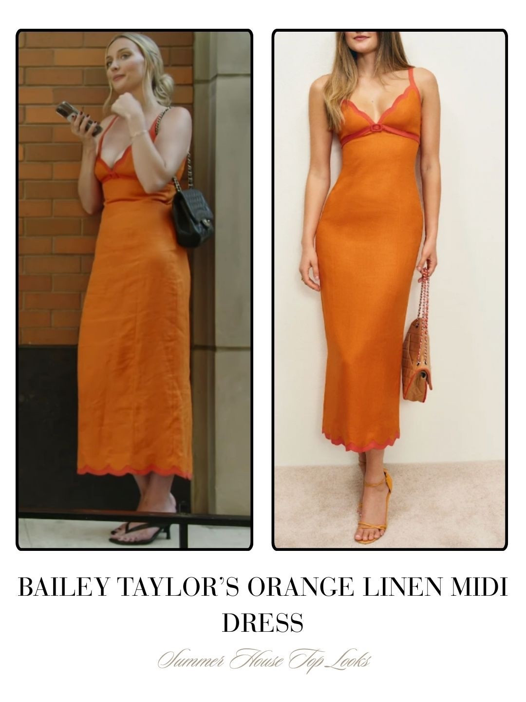 Bailey Taylor’s Orange Linen Midi Dress 