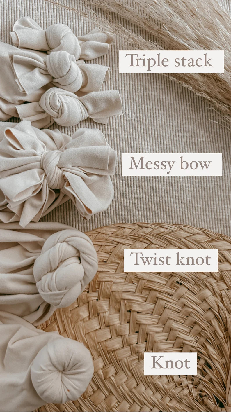 FLUTTER butterfly Bow Baby Turban, Infant Headwrap, Baby Top Knot Hat, Knit Fabric Baby Headwrap,... | Etsy (US)