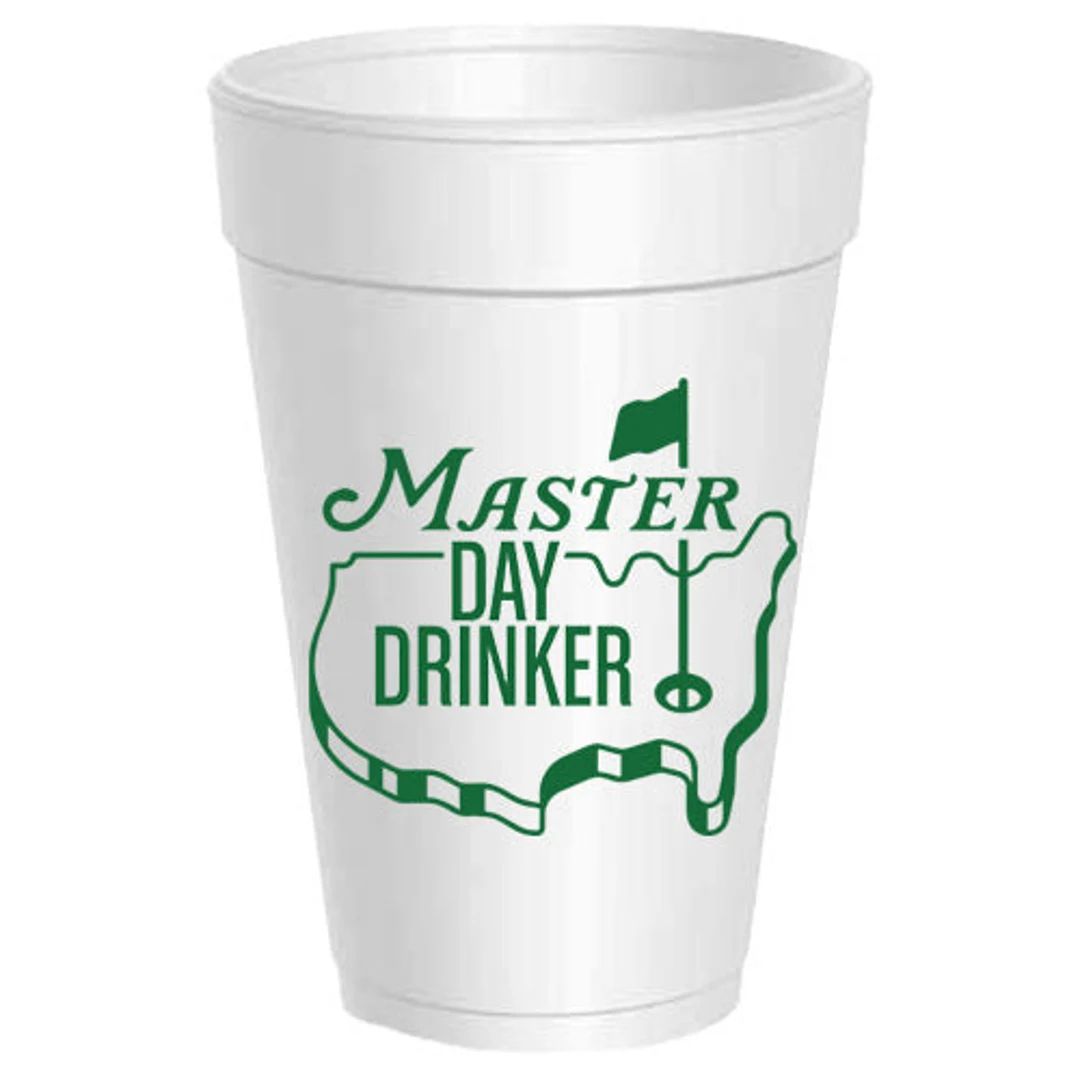 25 Pack Master Day Drinker Golf 16oz Styrofoam Cups - Etsy | Etsy (US)