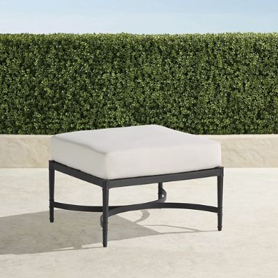 Angelina Ottoman with Cushions in Jet Black Aluminum | Frontgate