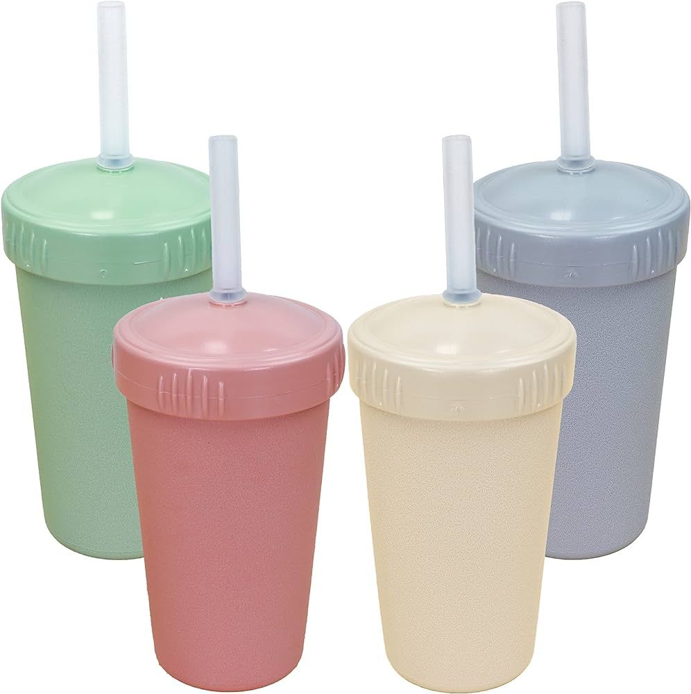Re Play Made In USA 10 oz. Straw Cups with Silicone Locking Straws - Made from Heavyweight Recycl... | Amazon (US)