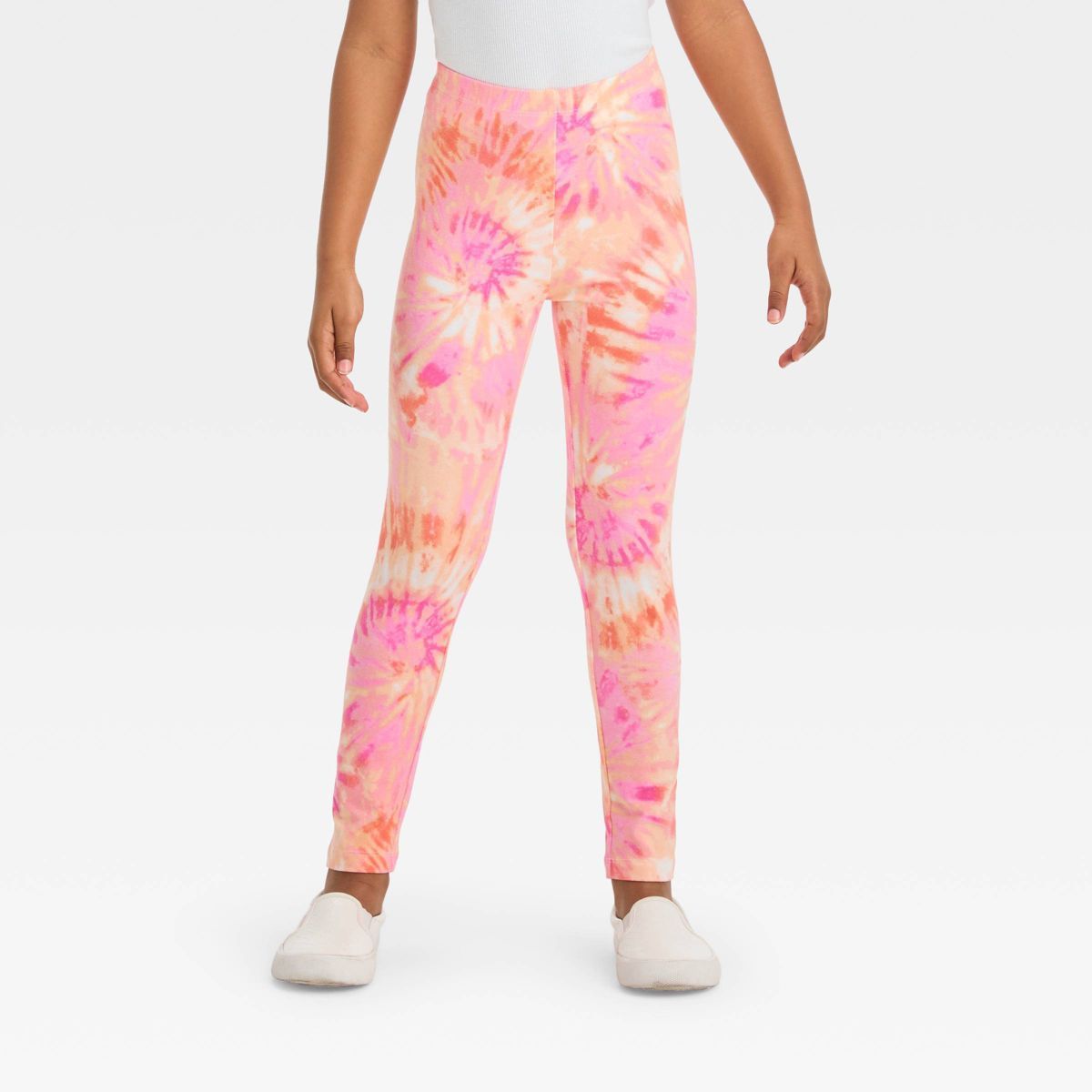 Girls' Tie-Dye Leggings - Cat & Jack™ Pink | Target