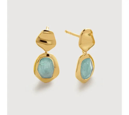Odyssey Gemstone Small Drop Earrings | Monica Vinader (US)