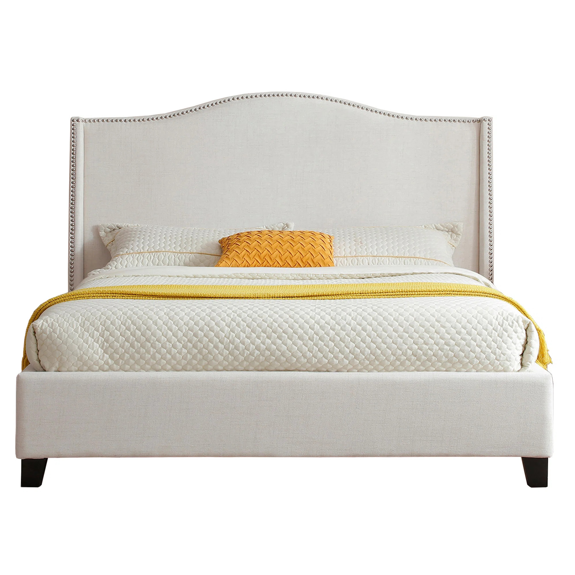Hampton  Wingback Bed, Linen | Wayfair North America