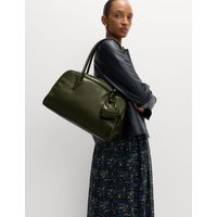 M&S Faux Leather Bowler Bag - 1SIZE - Olive, Olive | Marks & Spencer IE