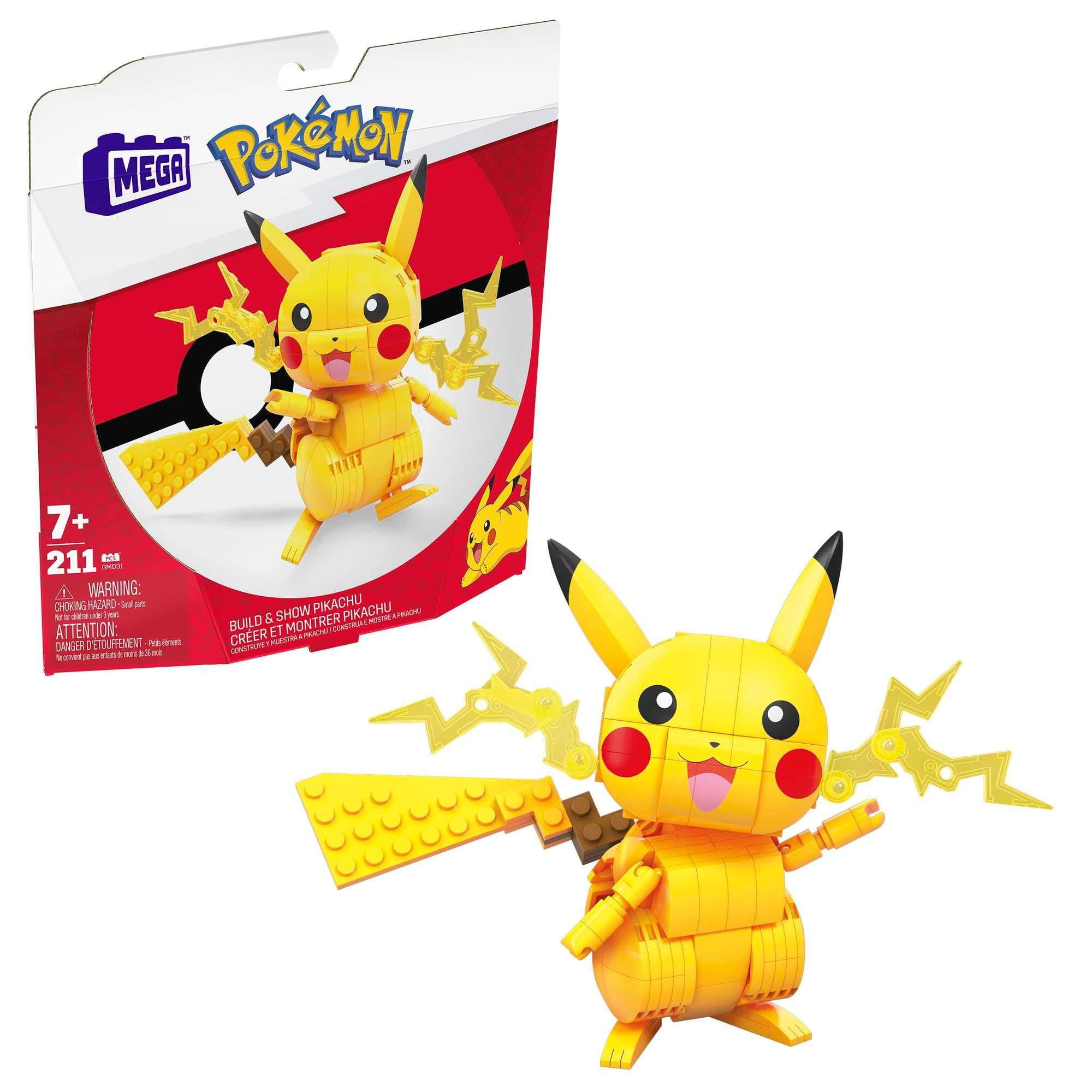 MEGA Pokémon Building Toys Set Build & Show Pikachu with 205 Pieces, Articulated and Poseable, 4... | Amazon (US)