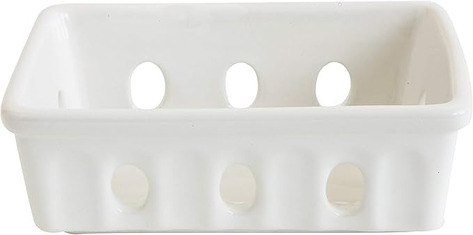 Creative Co-Op DA8447 White Stoneware Berry Bowl or Soap Dish | Amazon (US)
