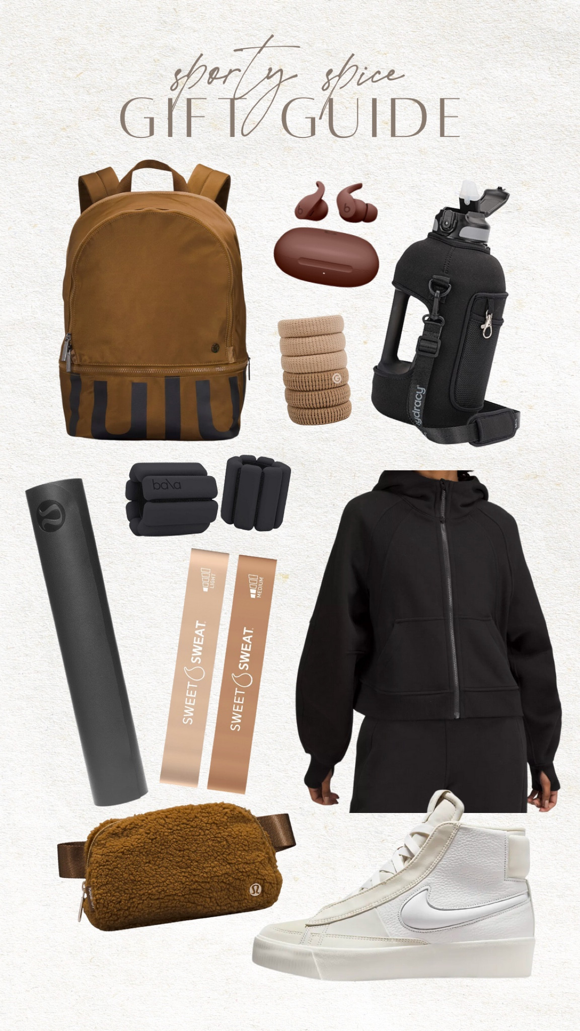 HOLIDAY GIFT GUIDE for the sporty spice ✨
Linking a few things I love/have on my wishlist! Quite a few things are from Amazon + a few recent favs from LuluLemon. 

We love a color scheme lol 🖤🤎

#giftguide #holidaygiftguide #athleisure #lululemon #amazon 

#LTKunder100 #LTKHoliday #LTKfit