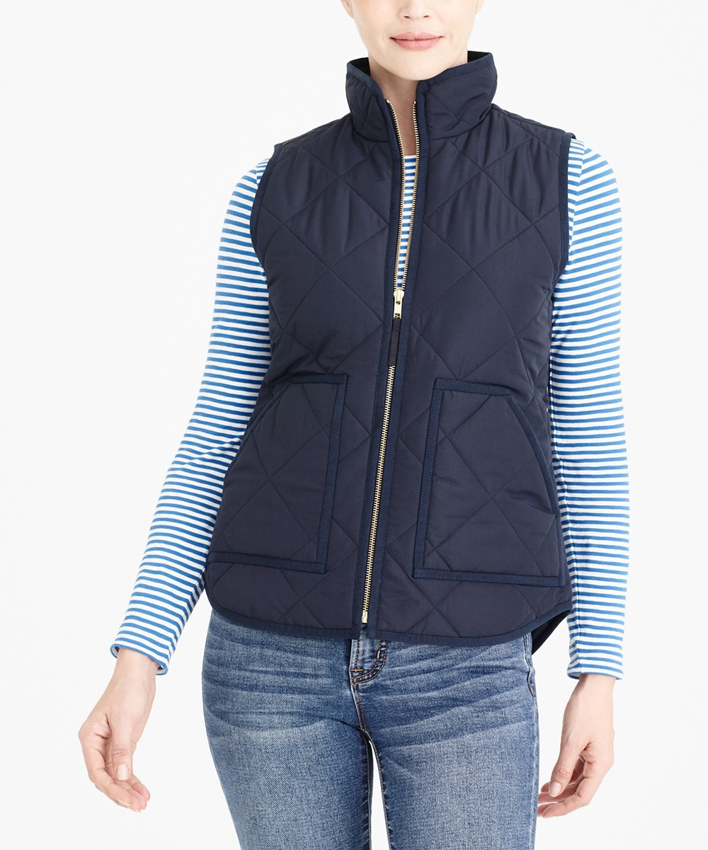J.Crew Mercantile Women's Outerwear Vests NAVY - Navy Quilted Puffer Vest - Women | Zulily