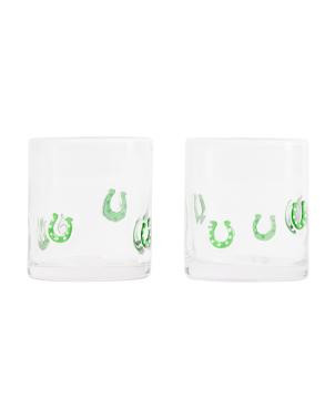 Set Of 2 Horshoe Double-old Fashioned Glasses | TJ Maxx