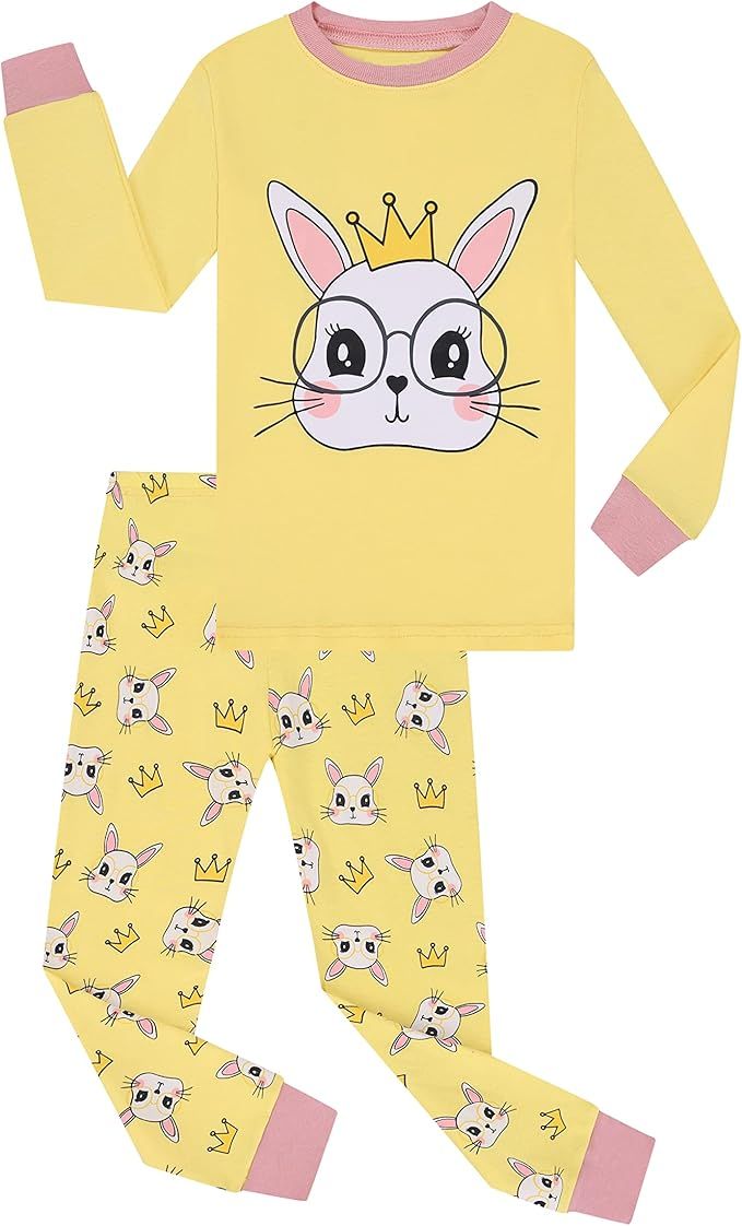 Benaive Easter Pajamas for Boys, Bunny Pjs for Boy Cotton Pajama, 2-Piece Children Pants Set | Amazon (US)