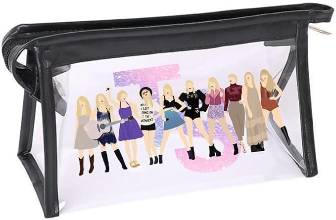 TS Makeup Bag, Swiftes Cosmetic Bag, Album Cover Inspired Travel Cosmetic Bag, Swifty Eras Tour M... | Amazon (US)