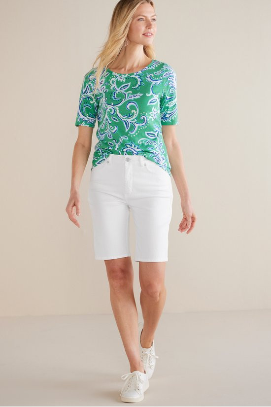 Ultimate Denim Slim Leg Shorts | Soft Surroundings