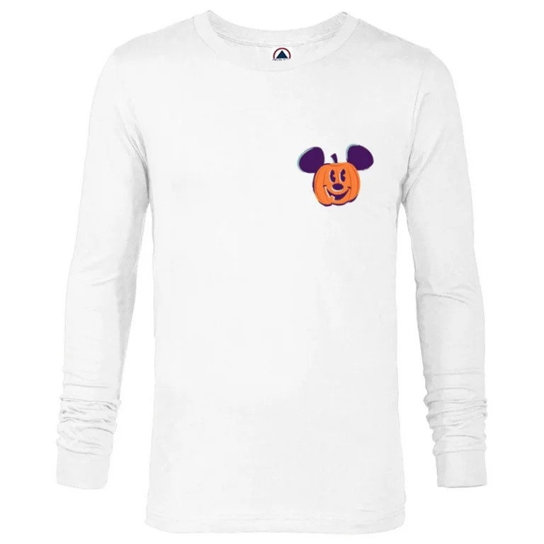 Disney Mickey Mouse Pumpkin Jack-O’-Lantern Halloween - Long Sleeve T-Shirt for Men - Customize... | Walmart (US)