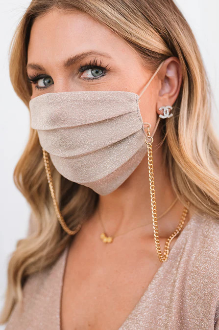 Rose Gold Fancy Mask | Amaryllis Apparel
