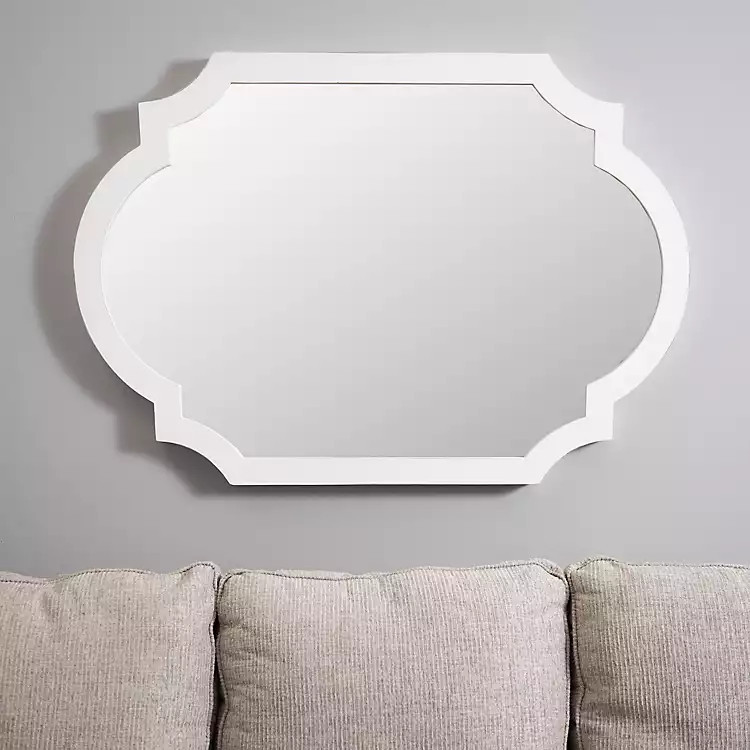 White Scalloped Mirror | Kirkland's Home
