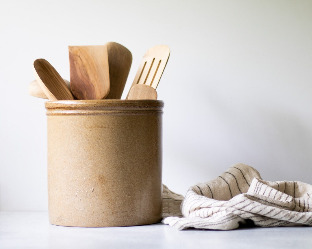 Assorted Primitive Salt Glazed Crocks | Rustic Farmhouse Pottery and Decor | Antique Stoneware Ja... | Etsy (US)