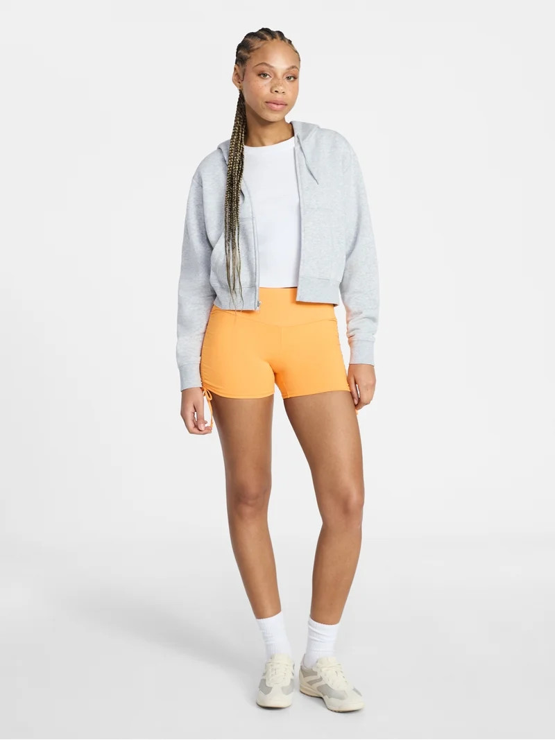 No Boundaries Ruched Side Bike Shorts, 4" Inseam, Women’s XXS-XXL | Walmart (US)