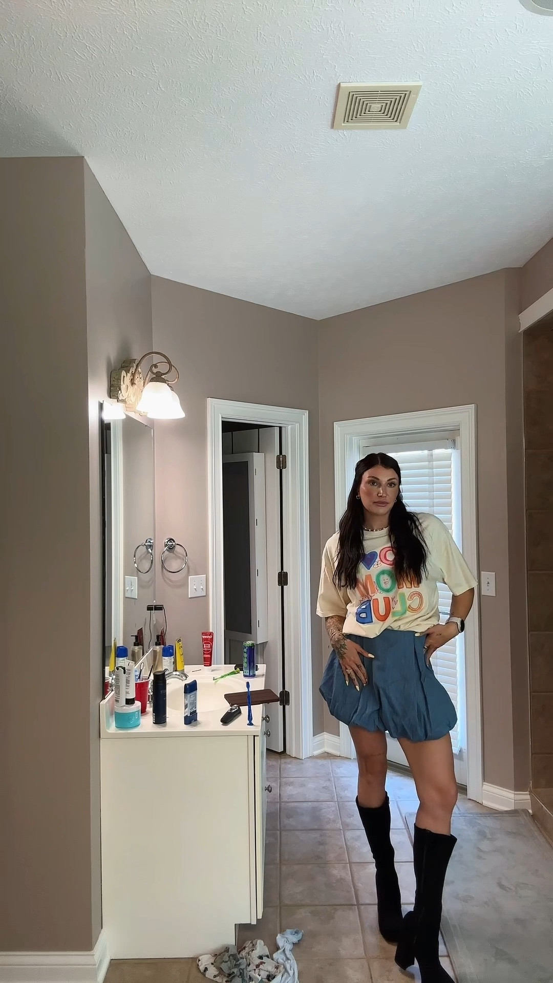 wearing medium in the jacket, medium skirt, and 26 Jean 

#LTKSeasonal #LTKautumn #LTKStyleTip