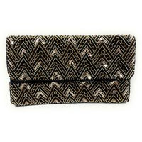 Glamorous Black & Gold Custom Clutch Purse - Hand-Beaded Design, Beaded Clutch, Wedding Bag, Party Evening | Etsy (US)