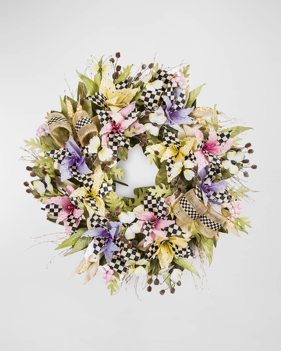 MacKenzie-Childs Butterfly Garden Wreath | Neiman Marcus