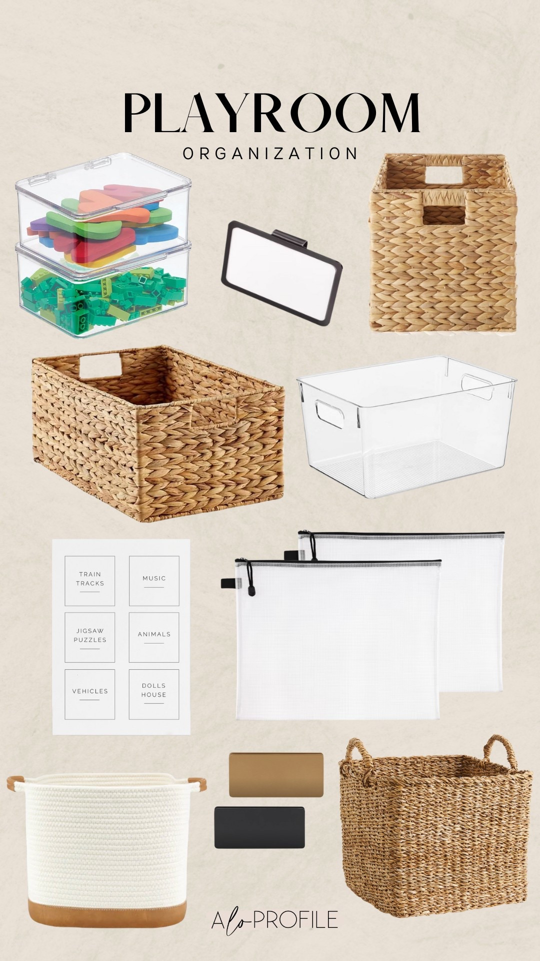 Playroom Organization ✨ I'll definitely be buying these vinyl zip bags to upgrade from the ziploc lol

#LTKKids #LTKFamily #LTKHome