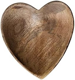 Wood Heart Shaped Tray, Natural | Amazon (US)