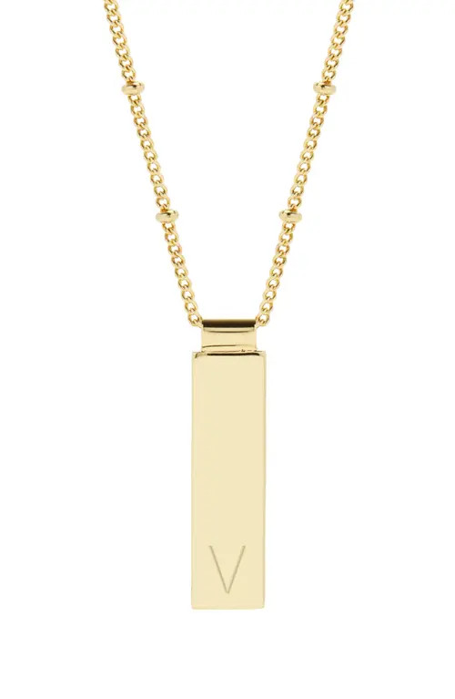 Brook and York Maisie Initial Pendant Necklace in Gold V at Nordstrom | Nordstrom