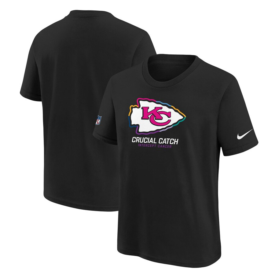 Youth Kansas City Chiefs  Nike Black 2024 NFL Crucial Catch T-Shirt | NFL Shop