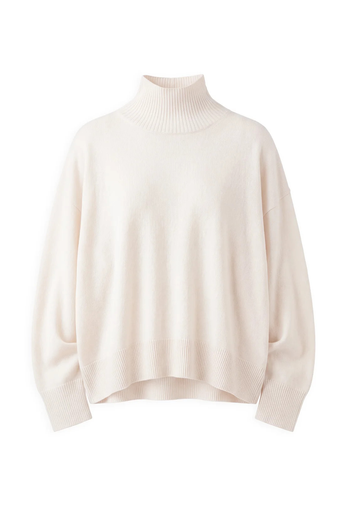 Merino Womens Turtleneck Jumper - Ivory | Jamie Kay