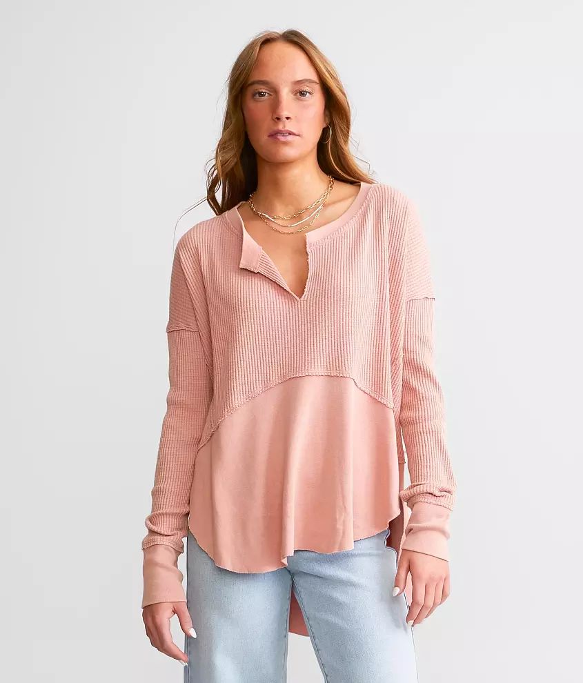 Monterey Pieced Waffle Knit Top | Buckle