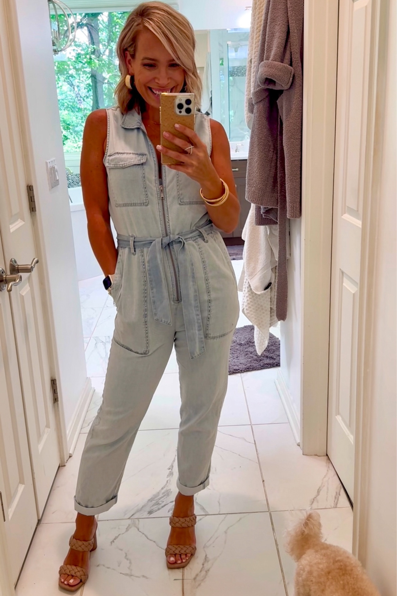 Always a fan of one & done looks! This lightweight denim jumpsuit will be a go-to all summer long! Love that you can dress it up or down! And it’s on SALE!! 

#LTKOver40